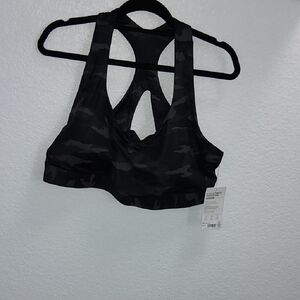 Athleta Black Camouflage Sports Bra